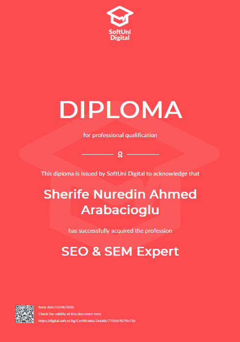İstanbul SEO uzmanı Sherife Ahmed Arabacıoğlu — freelance SEO danışmanı Silivri İstanbul