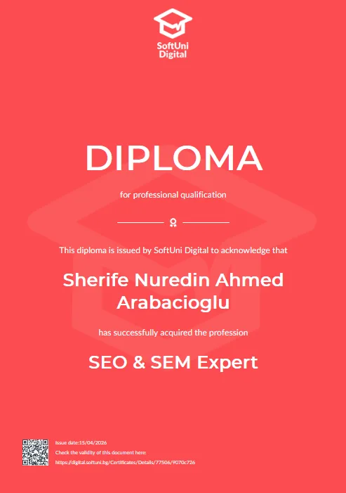 İstanbul SEO uzmanı Sherife Ahmed Arabacıoğlu — freelance SEO danışmanı Silivri İstanbul